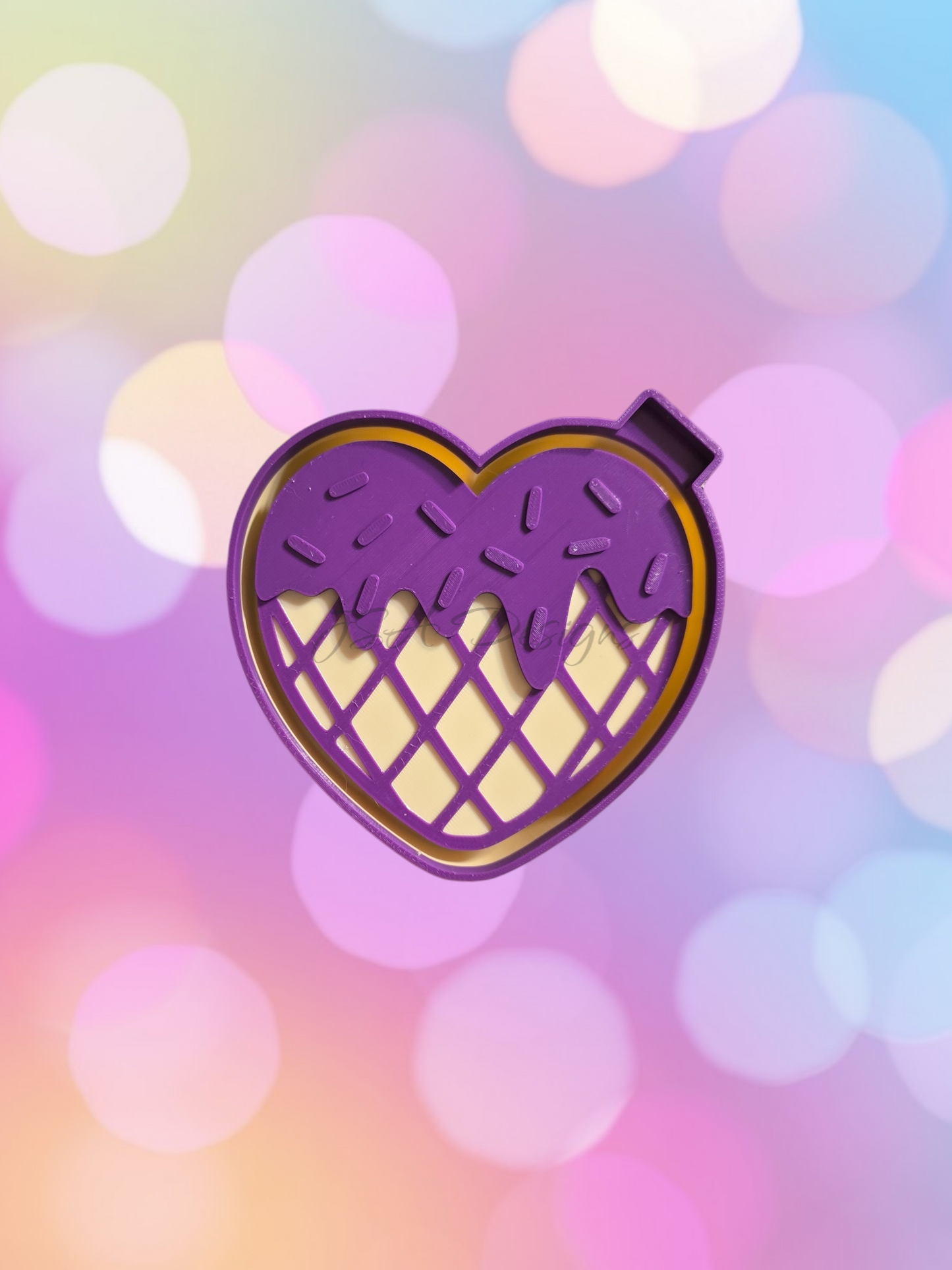 Waffle Ice Cream Heart