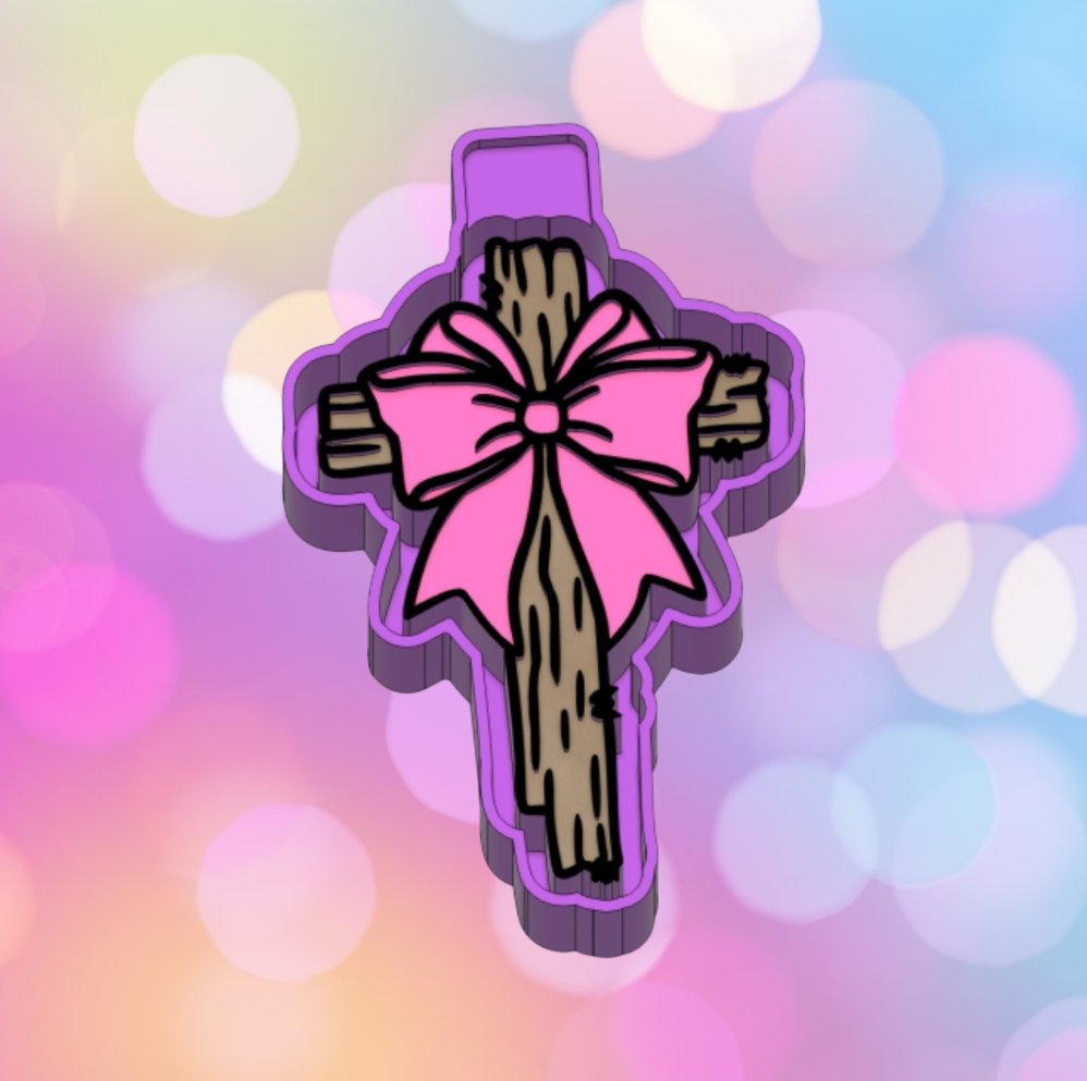 Wooden Cross with Bow