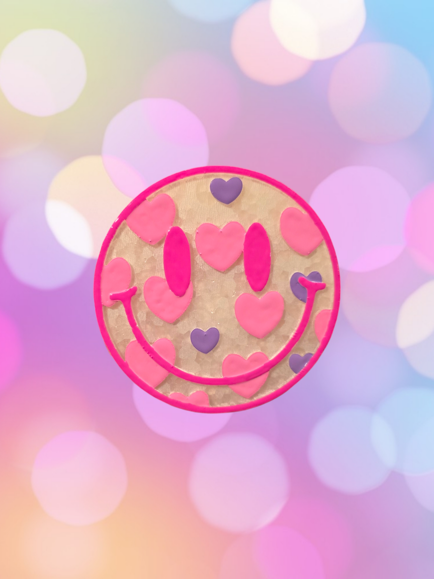 Smiley Face with Hearts