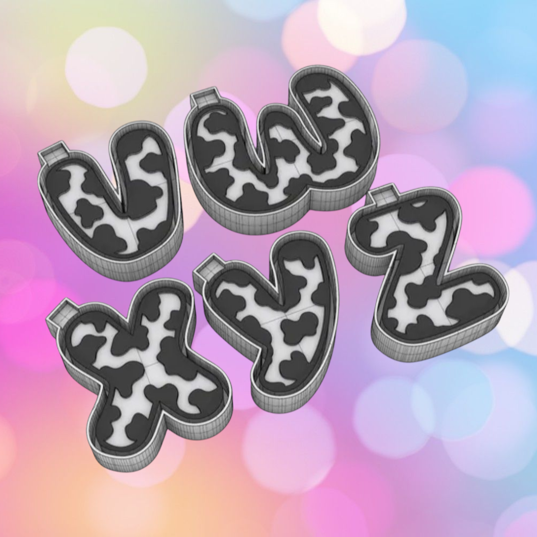 Cow Print Letters