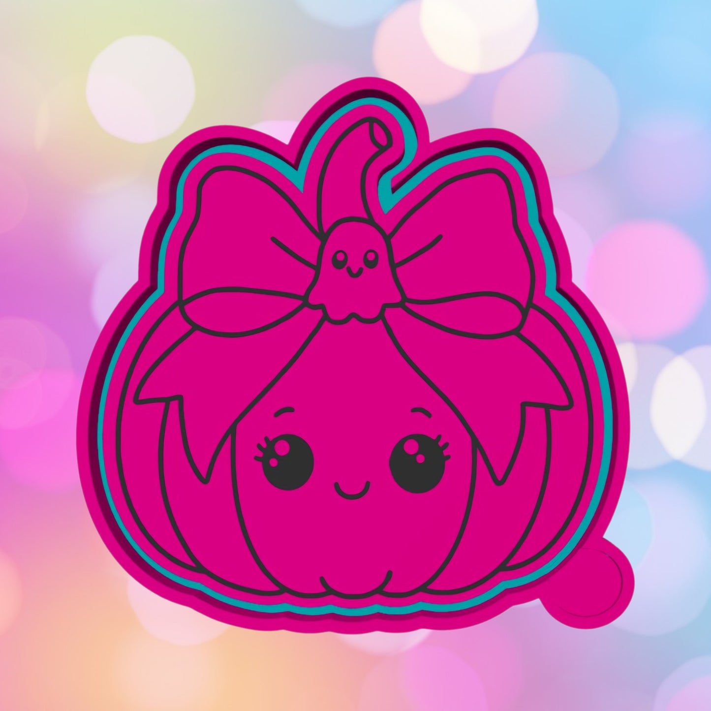 Pumpkin with Ghost Bow