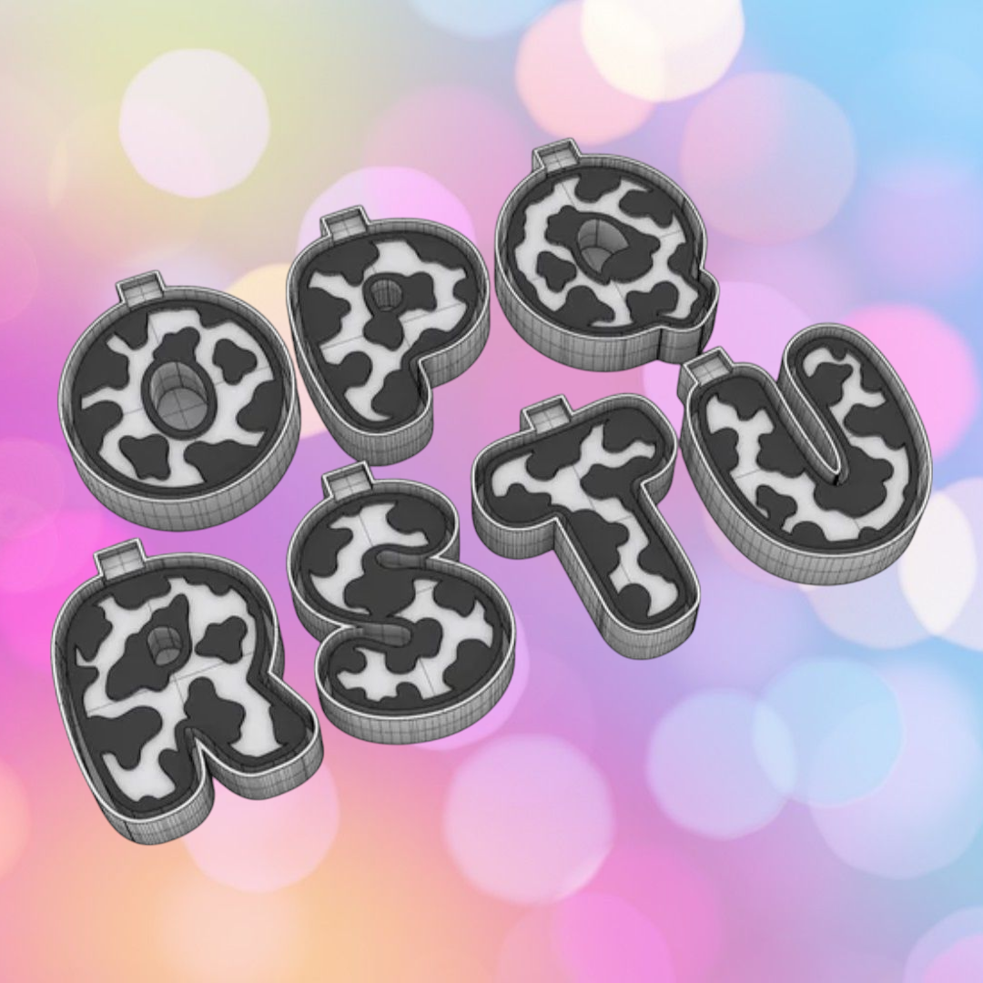 Cow Print Letters Full Set