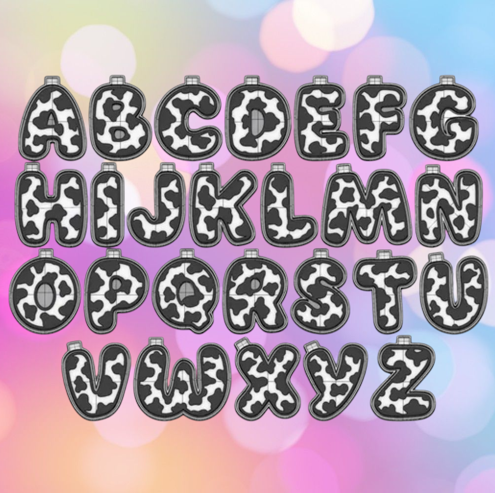 Cow Print Letters