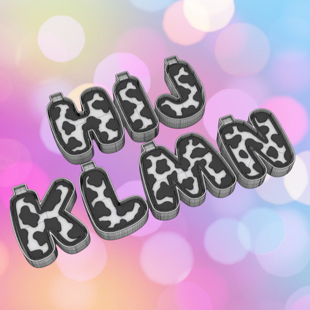 Cow Print Letters