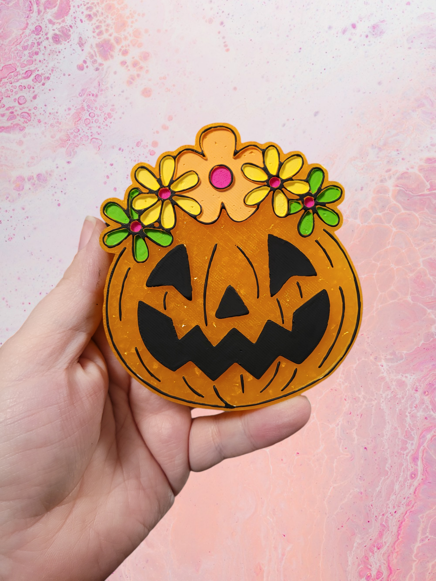 Jack-o-latern with Flowers