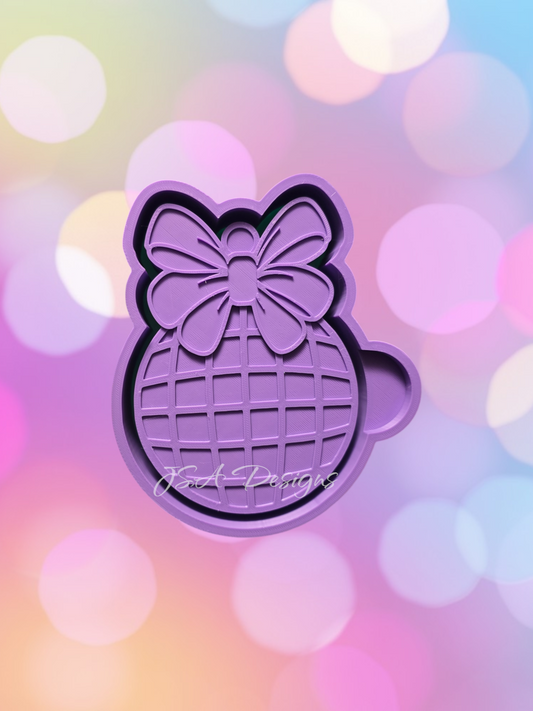 Disco Ball Bow Ornament