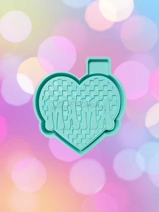 Retro Mama Checkered Heart