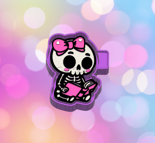 Skeleton Girl Reading