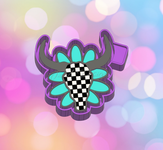 Turquoise Checkered Bull