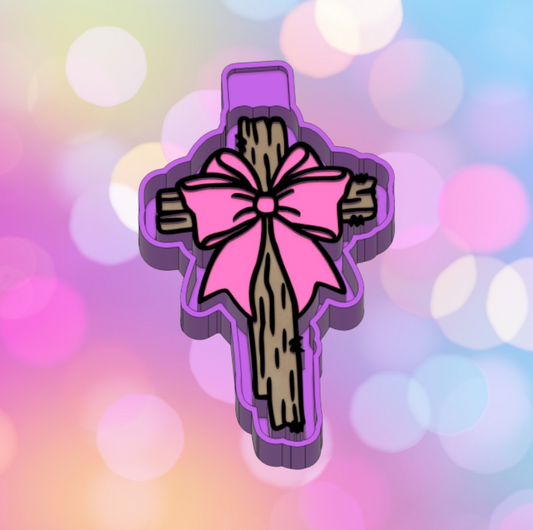 Wooden Cross with Bow
