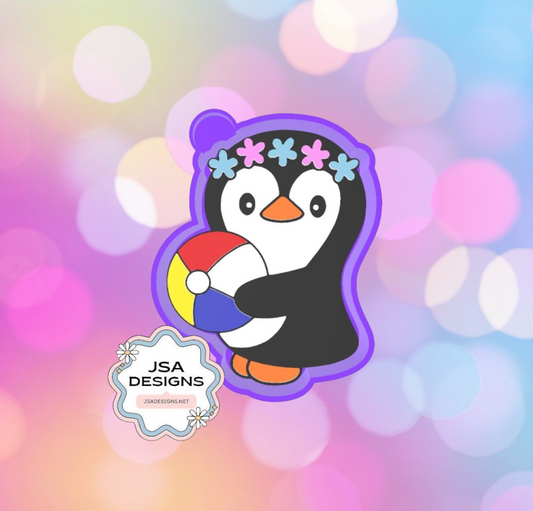 Penguin with Beach Ball
