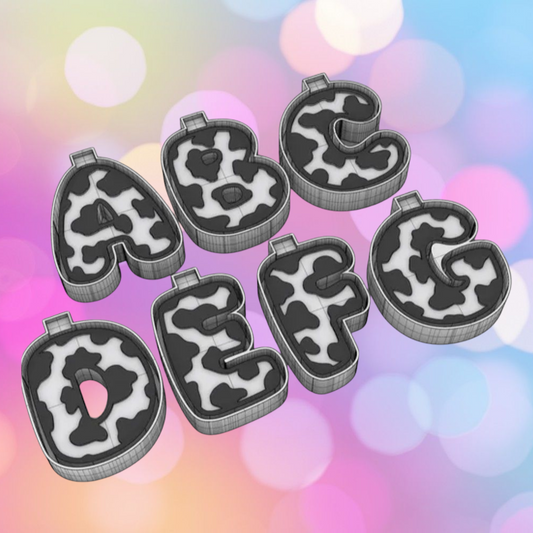 Cow Print Letters