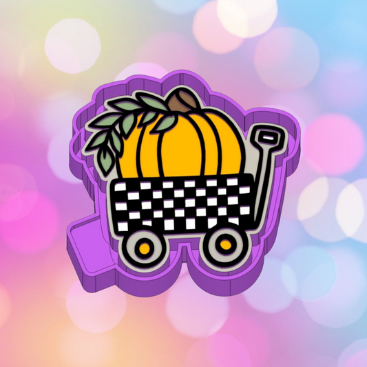 Checkered Pumpkin Wagon