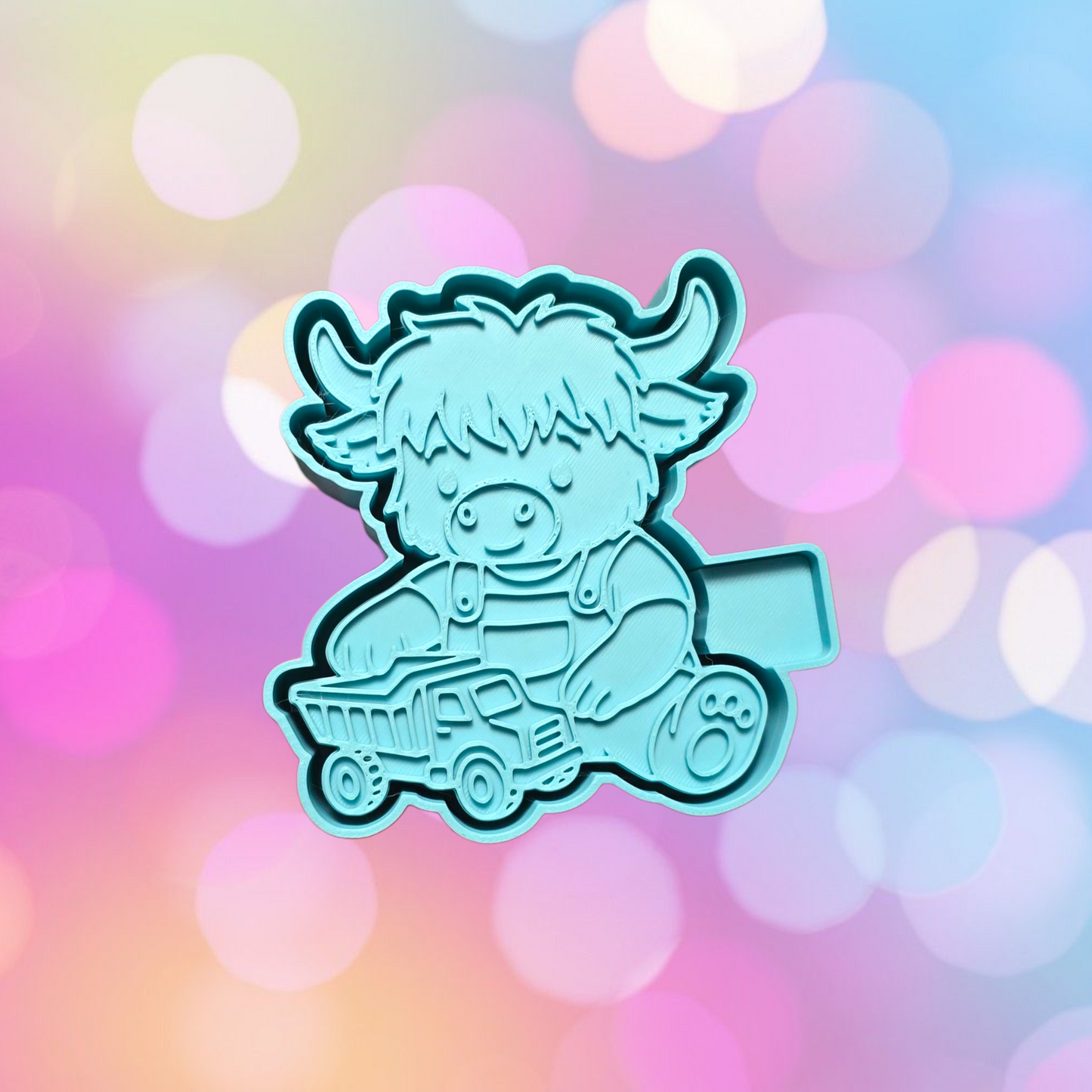 Highland Cow with Truck