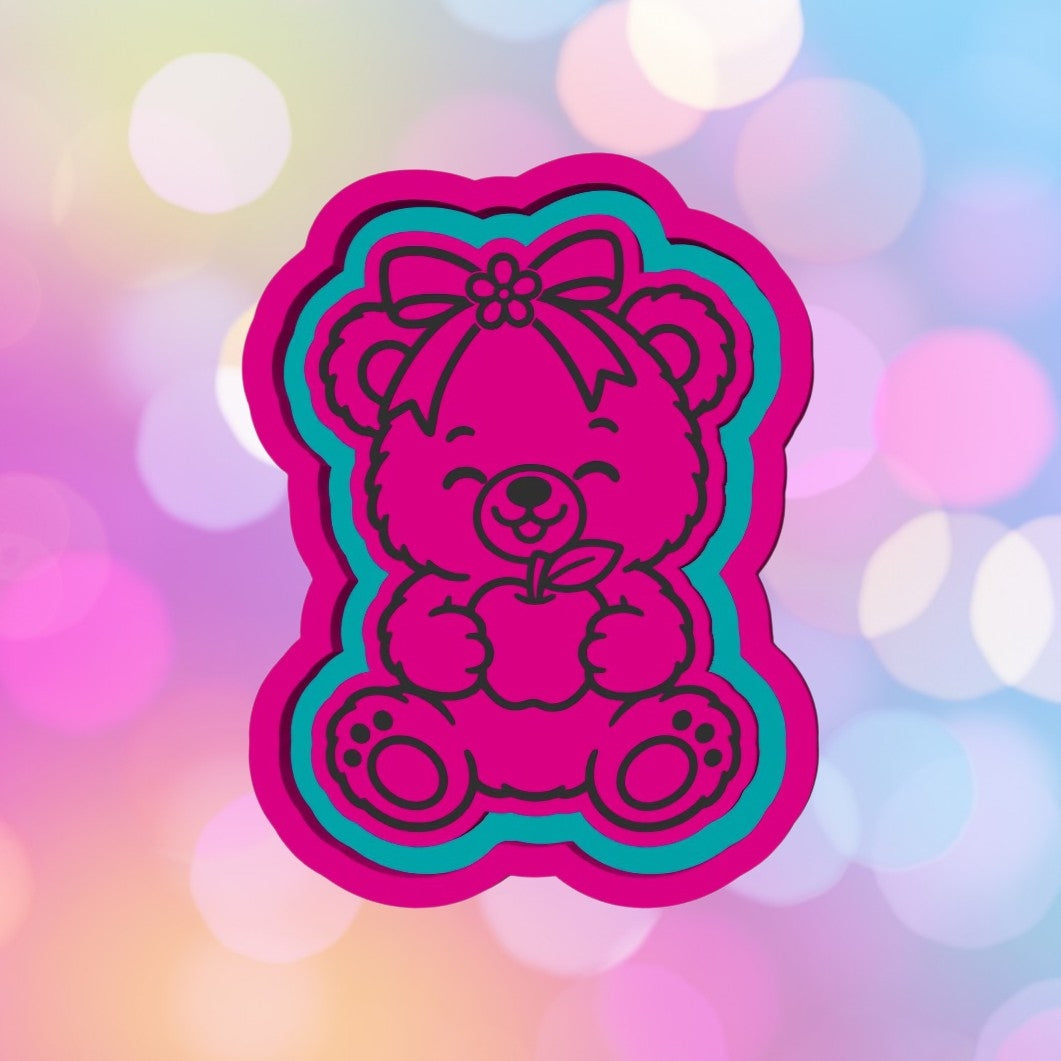 Bear holding Apple