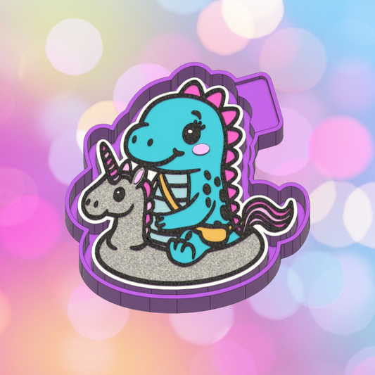 Dino on a Floatie