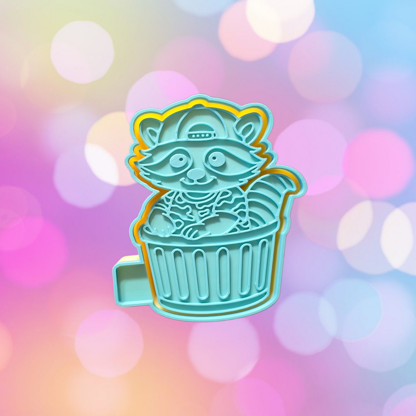 Raccoon in Trash Can