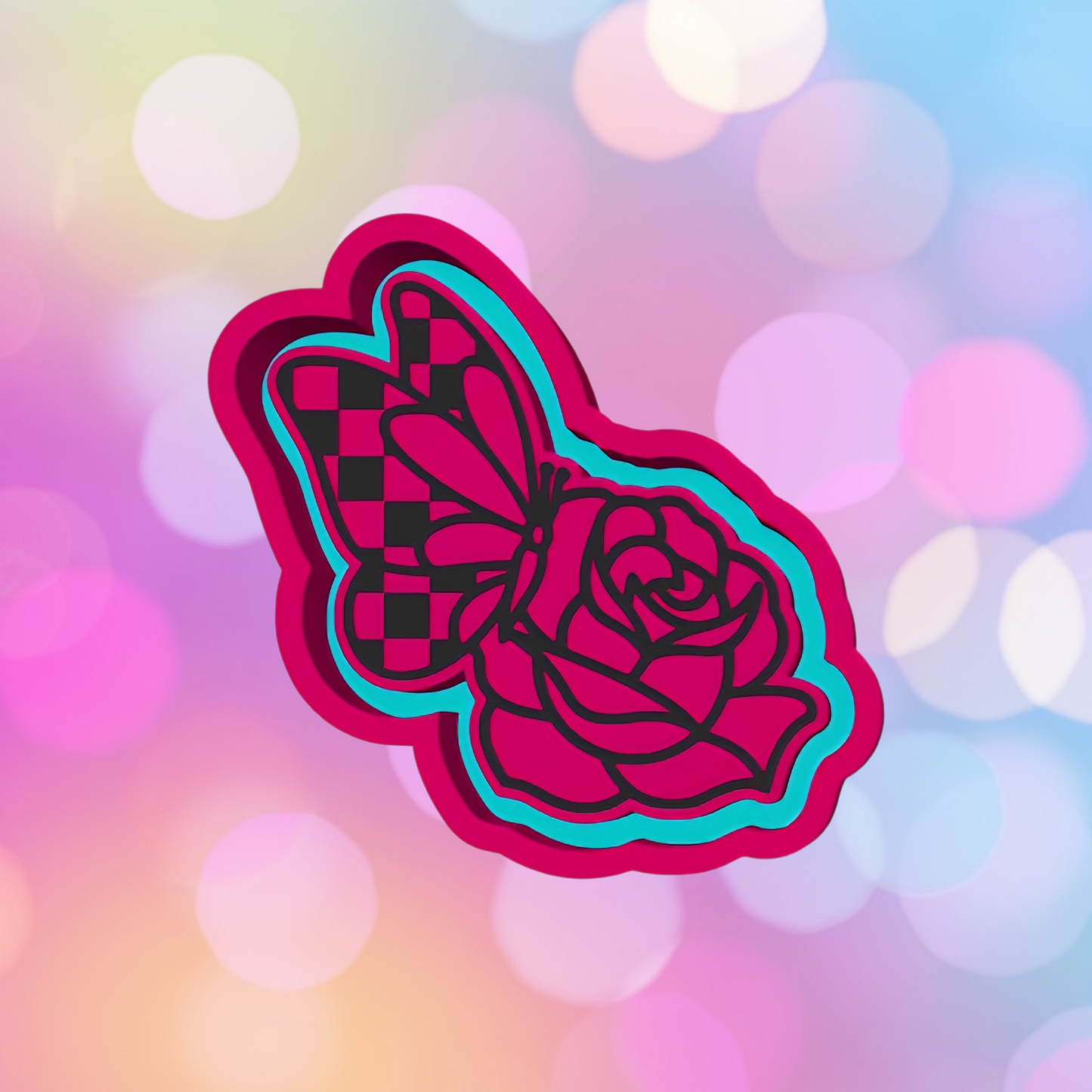 Checkered Butterfly Rose