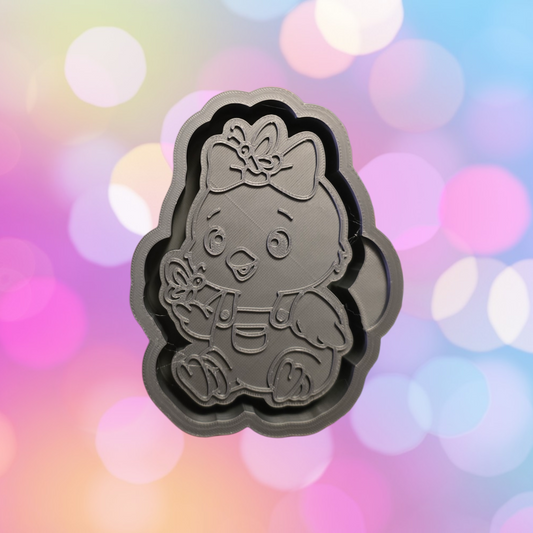 Chick with Butterfly