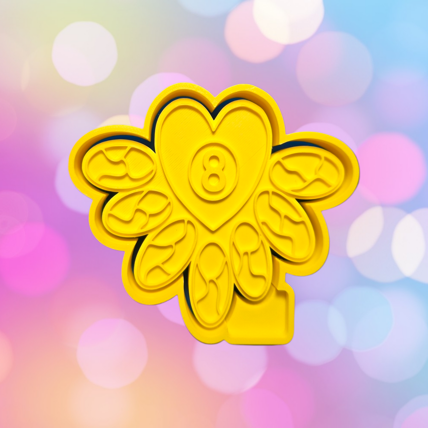 8 Ball Heart Turquoise Cluster